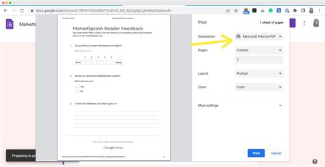 can you print a google form?