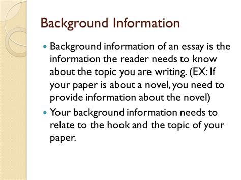 How to Write Background Information in an Essay: A Diverse Perspective